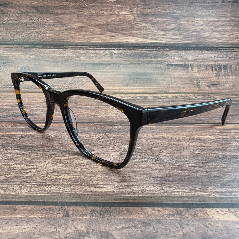 Warby Parker Barkley Eyeglasses Whiskey Tortoise Square Frames 58-19-145